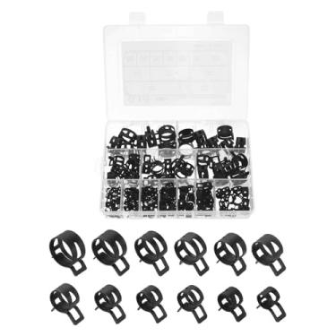 Imagem de HARFINGTON 148 braçadeiras de mangueira tipo mola 6/7/9/10/11/12/14/16/18/20/22/25 mm clipe de mola de mangueira de mangueira de mangueira de vácuo de silicone grampo de tubo de baixa pressão