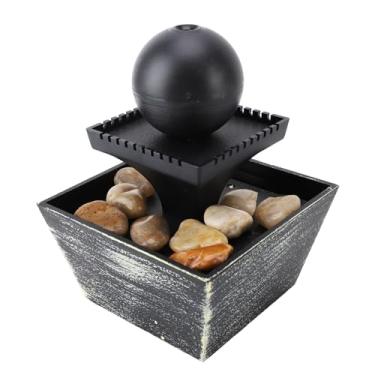Imagem de AYNEFY Fonte de água Interna de LED Com Bola Iluminada, Decoração de Relaxamento de Mesa para Escritório, Quarto, Sala de Estar
