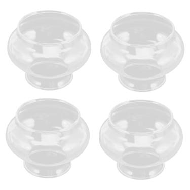 Imagem de CIYODO Lâmpada de óleo de vidro para chaminé com 4 peças, conjunto de persianas, substituição de furacão para querosene vintage