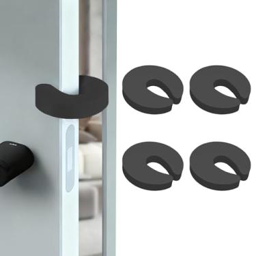 Imagem de Protetor de aperto de porta, pacote com 4 batentes de porta, protetor de aperto de dedo de porta de espuma grossa e macia, evita lesões por aperto de dedo, portas batendo, evita que animais de