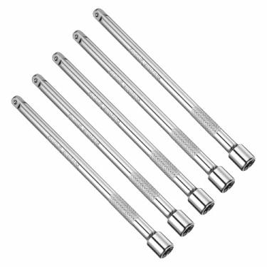 Imagem de HARFINGTON 5 peças de barra de extensão de soquete 1/10.2 cm, barras de extensão de 15 cm de comprimento, ferramenta adaptadora de chave catraca para soquetes de porca de eixo de acionamento quadrado