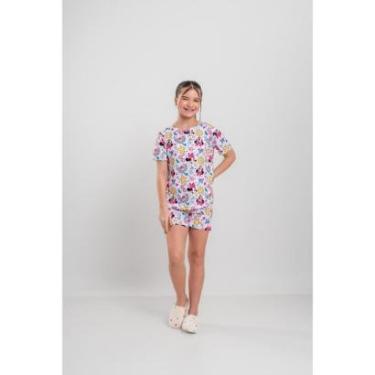 Imagem de Pijama kids Manga Curta Personagens Minnie Arco Iris-Feminino