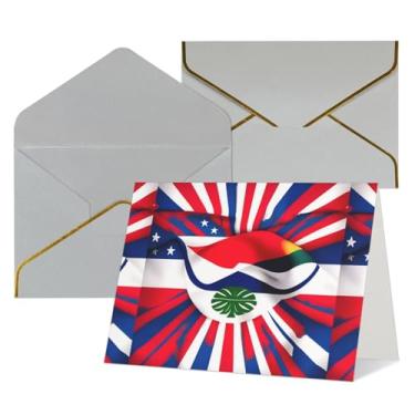Imagem de SKKNT Cartões comemorativos com estampa de bandeira da Costa Rica para todas as ocasiões, convites de festa de aniversário de casamento, 12,7 x 15,2 cm