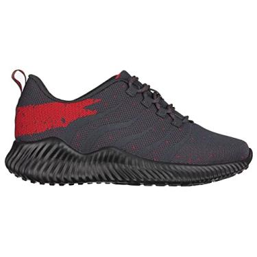 Imagem de CALTO Tênis masculino com elevação de altura invisível – Tênis esportivo ultraleve – 6,6 cm mais alto, Cinza/vermelho, 9