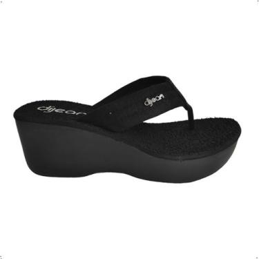 Imagem de Tamanco fem. plataforma dijean 276, 37, Preto