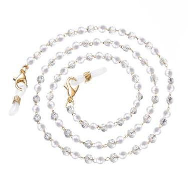 Imagem de Cadena para gafas y lanyard para mascarilla con cuentas de cristal hum
