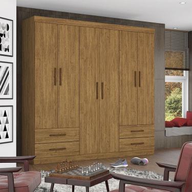 Imagem de Guarda Roupa Casal Lu 6 Portas 4 Gavetas Carioca Móveis