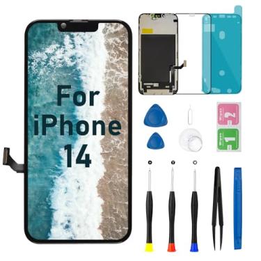 Imagem de CLNGAI Tela de substituição para iPhone 14 A1864 A1897 A1898 3D Touch Full HD LCD Display Digitalizador 15.5 cm Montagem com ferramentas de reparo