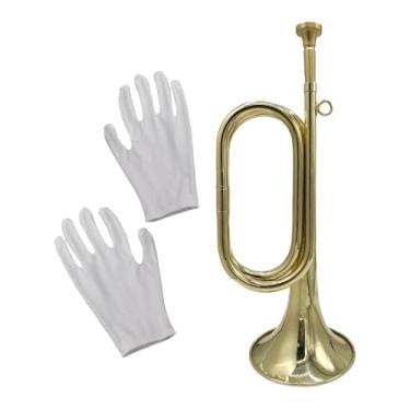 Imagem de JunZheHub de Trompete Mini, Instrumento de de Metal, de Marcha de com Bocal, de de Metal, Profissional Par, Estilo B