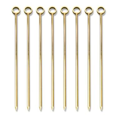 Imagem de PuTwo Picaretas de Martini de aço inoxidável, pacote com 10 cm de ouro