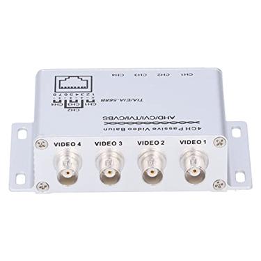 Imagem de Cryfokt Balun de Vídeo HD Conversor de Sinal de Câmera de Segurança CCTV de Alta Definição para Vigilância por Vídeo e Conferências 4CH Balun Passivo para Cabo UTP Cat-5