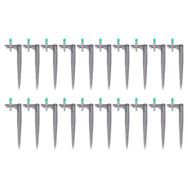 Imagem de LiebeWH Bocal de Nebulização de Gotejador de Irrigação Ajustável, Cabeça de Aspersão de Emissores de Gotejamento ABS para Regar Flores Com Haste de Inserção de, Suprimentos de Jardinagem, Peças de