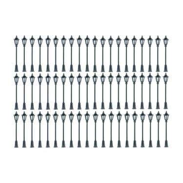 Imagem de JWQFBC Miniaturas de Postes de Iluminação Pública, para Ferromodelismo, Escala 1:75, HO Ou OO, para Uso Como Adereços Fotográficos, 60 Peças, Tamanho real