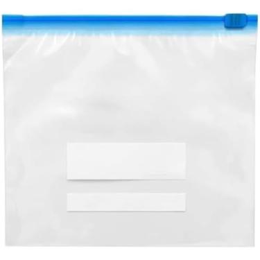 Imagem de Saco Zip slider, e Fecho Duplo 18 x 20cm, Talge - Com 14x Unidades saco para alimentos para Armazenamento de Alimentos e Bijuterias(Fecho Slider)