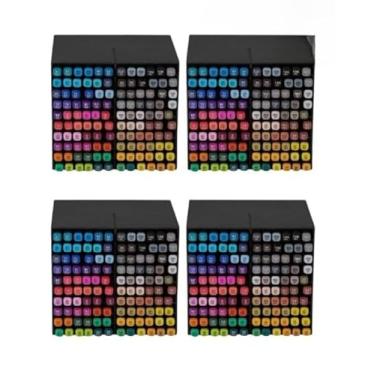 Imagem de Nicho Organizador Expositor de Canetinhas Touch em MDF - Expositor Vertical com Compartimentos Ajustáveis, Ideal para Escritório, Escola e Ateliê(PRETO - 4 UNIDADES)