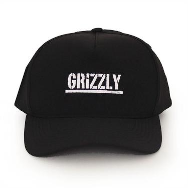 Imagem de Boné Grizzly Five Panel OG Stamp  Aba Curva - Preto-Unissex