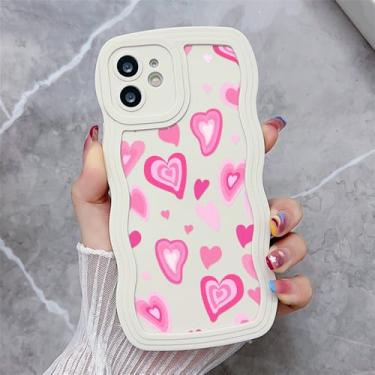 Imagem de Capa de celular Soft Lines Love Heart para iPhone 11 13 12 14 16 15 Pro Max XR XS X 6 7 8 Plus, em silicone, branca (GP09), para iPhone 13 Pro Max.