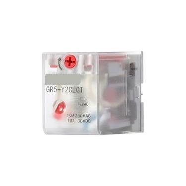 Imagem de GR5-Y2CLGT Electromagnetic Relay Serialized With Working Status LED Indicator Optional Non-Polarized Input For DC Coil 1Pcs(GR5-Y2CLGT 12VAC)