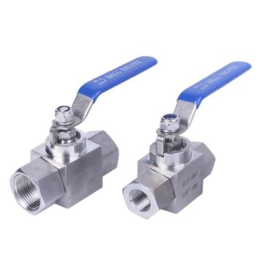 Imagem de 1/10.2 cm 3/20.3 cm 1/5.1 cm 3/10.2 cm 2.5 cm BSPP NPT fêmea 304 aço inoxidável shut off válvula de esfera de alta pressão 320 bar água gás óleo (3/10.2 cm, BSPP fêmea)