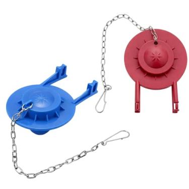 Imagem de Kit de substituição de melindrosa de vaso sanitário de 5 cm, abre-o universal para vaso sanitário, evite descarga fantasma e vazamentos de água, estrutura de borracha durável com corrente de aço