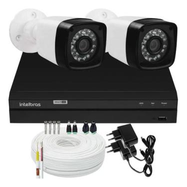 Imagem de Kit 2 Camera de Segurança Infravermelho Full Hd Dvr Intelbras 4ch S/hd
