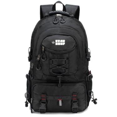 Imagem de Mochila Masculina Alpinismo Trilha Cor Preta Grande 40 Litros Bolsa Ca