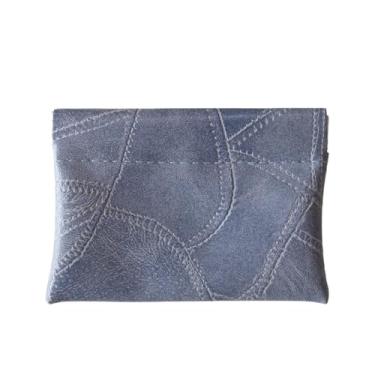 Imagem de Porta-moedas criativo – Porta-cartões compacto, bolsa de armazenamento para fone de ouvido e bolsa de joias, organizador portátil de viagem, Azul, Casual