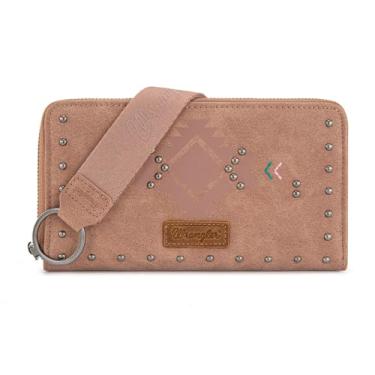 Imagem de Carteira feminina Wrangler com bolso com zíper, rosa