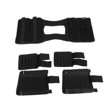 Imagem de Naroote Colete de Malha Ajustável Com Peso para Treinamento de Força, Pesos para Pernas e Braços, 35 Kg, Preto, 32 Bolsas, Absorção de Choque, para Entusiastas de Exercícios (35kg)
