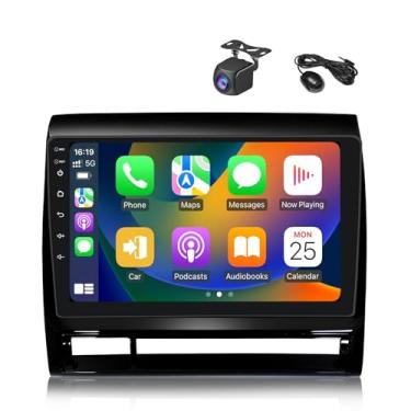 Imagem de Diyauto Rádio de carro para Toyota Tacoma/Hilux 2005-2015 com unidade de cabeça estéreo de carro Android de 9 polegadas, suporta câmera de backup sem fio Carplay Android Auto WiFi GPS Bluetooth