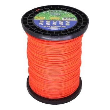 Imagem de Fio de Nylon Rolo 2kg com 559 Metros - Redondo 2,00mm - Cor Laranja - 