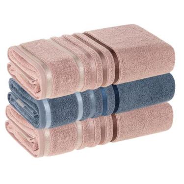 Imagem de Kit 3 Toalhas Banhão Karsten Fio Penteado Gigante 86cm x 1,50m, Sortid