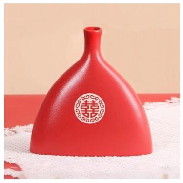 Imagem de Vasos de cerâmica estilo chinês, ornamentos para sala de estar, sala de estar, sala de estar, entrada, arranjo de flores, vaso de mesa (C)