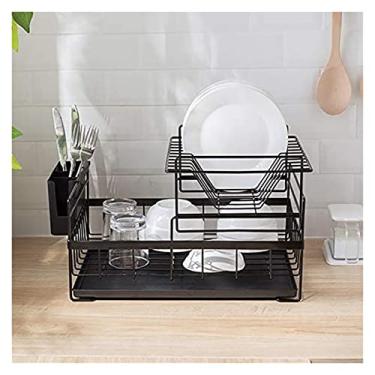 Imagem de Escorredor de louças doméstico, organizador de utensílios de bancada de cozinha, rack de armazenamento de cozinha, rack de armazenamento de louça, rack de tigela (B)