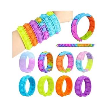 Imagem de 30PCS Pulseiras Push Pop Fidget Brinquedos Sensoriais Para Alívio Do E