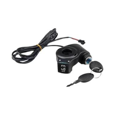 Imagem de Acelerador De Bicicleta Elétrica Com Voltmeter Digital E Chave De Bloq
