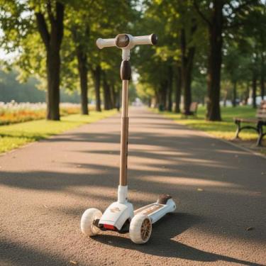 Imagem de Patinete Infantil Unitoys Com Luzes Led Divertido, Branco