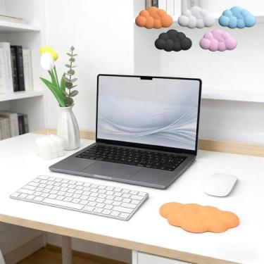 Imagem de Almofada ergonômica macia para descanso de pulso para suporte de teclado, uso na mesa