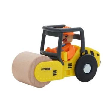 Imagem de Conjunto De Brinquedos De Trem De Madeira Com Simulação De Cena De Lav