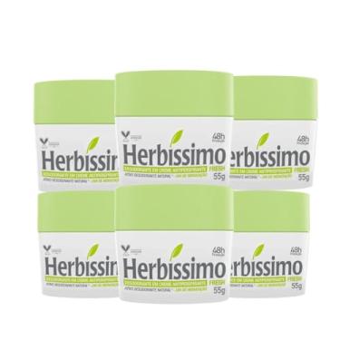 Imagem de Kit 6 Desodorante antitranspirante em Creme Herbíssimo Fresh 55g