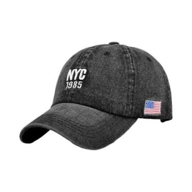 Imagem de Boné De Beisebol Ajustável Adulto Com Bordado NYC 1985, Estilo Casual 