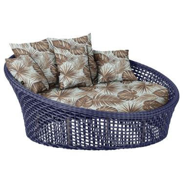 Imagem de Chaise Hungria Pintura Fendi Corda Náutica E6 Trama Original Azul