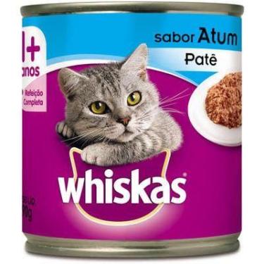 Imagem de Lata Whiskas patê para gatos adultos sabor atum 290g.