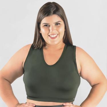 Imagem de Top Fitness Plus Size Feminino Suplex Nadador Sustentação-Feminino
