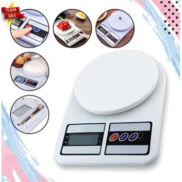 Imagem de Balança Digital 1g A 10 Kg Cozinha Dieta Fitness Nutrição Branco 10 Kg