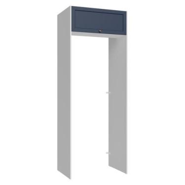 Imagem de Porta-geladeira 83 Cm 1 Porta Basculante Branco/azul Vik Madesa Branco