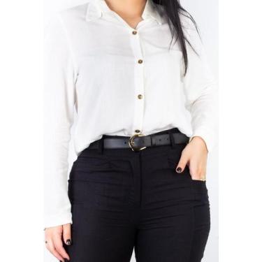 Imagem de Cinto feminino largo de couro Liz - Andrea Vinci, Preto