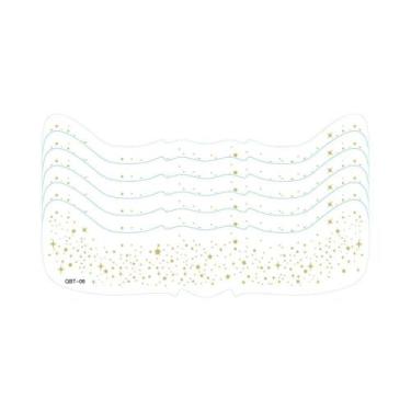 Imagem de Adesivos De Tatuagem Temporária À Prova d'Água Com Glitter Dourado E P