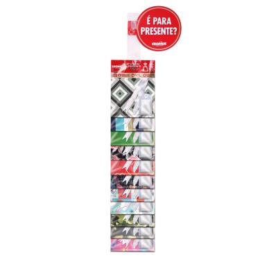 Imagem de Kit Embalagem Cromus Clip Strip Cromus Estampa Masculina Lisa 45x59cm