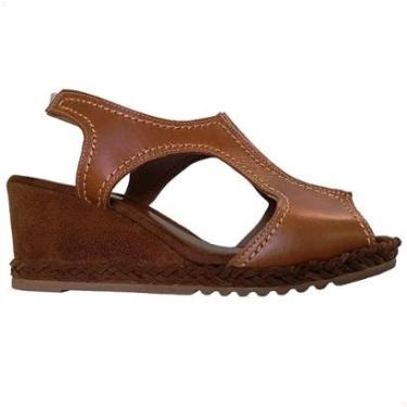Imagem de Sandalia Dedmar Anabela Couro Feminina-Feminino